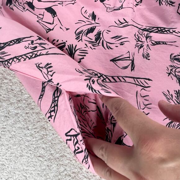 Zara Girls Dress 9Y Pink Tropical Button Front Shirt‎ Dress - Picture 5 of 11